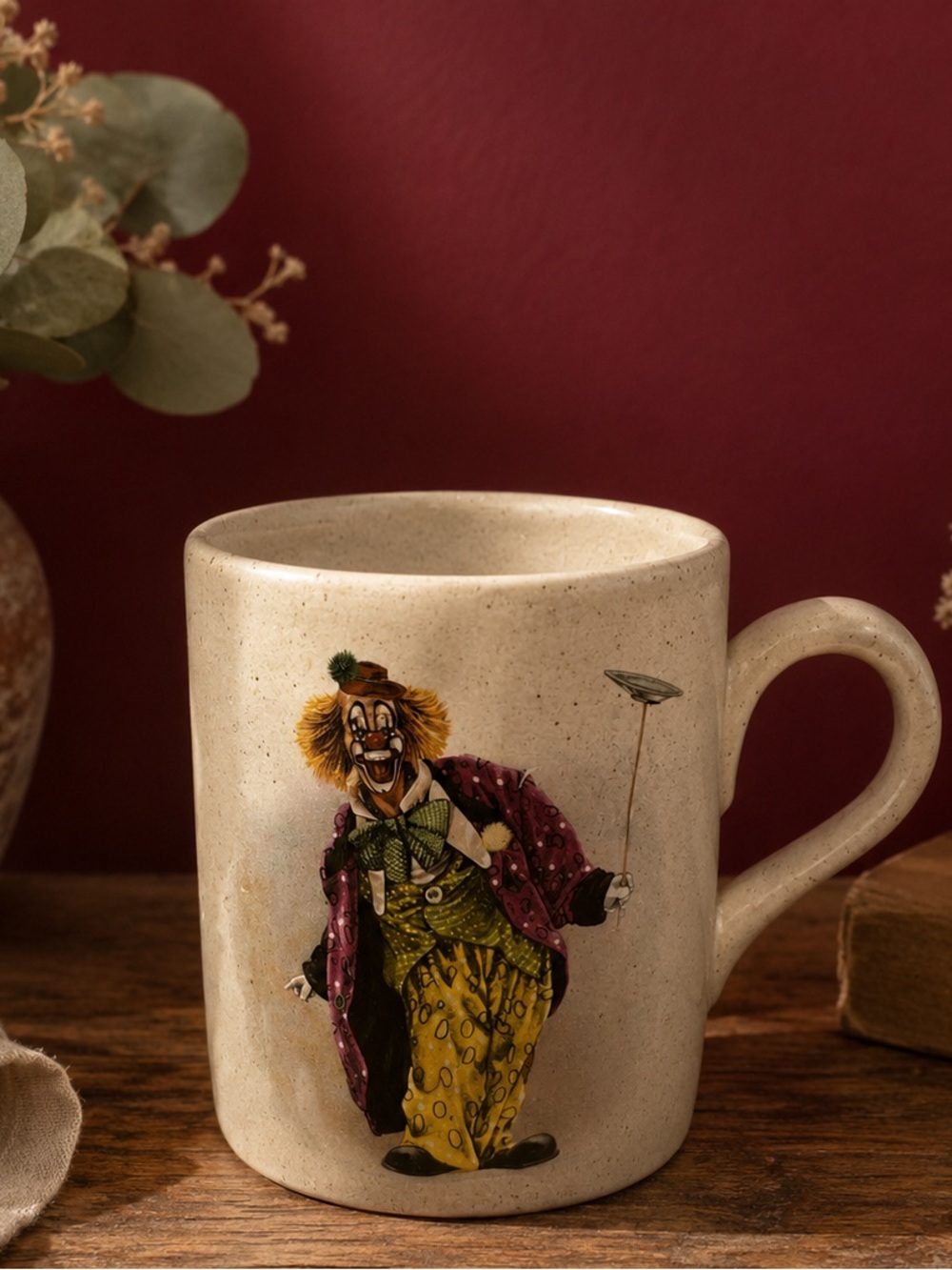 VINTAGE SWISS CLOWN MUG - ATELIER 2001